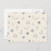 Nautische See Postkarte (Vorne/Hinten)