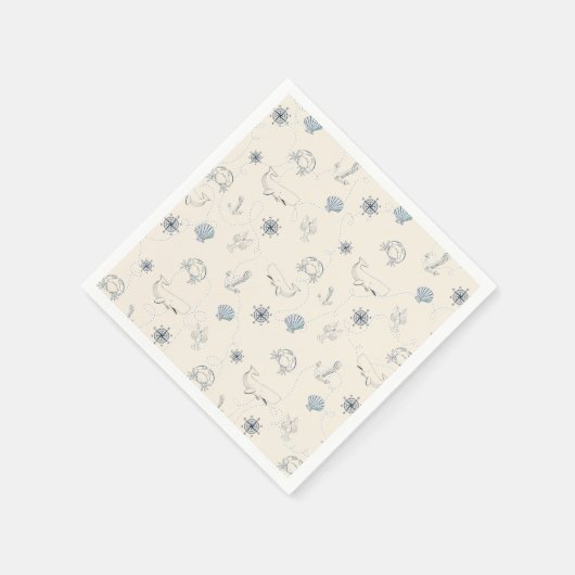Nautische See Serviette (Ecke)