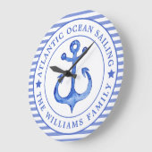 Nautische Seeschifffahrt Personalisiert Große Wanduhr (Winkel)