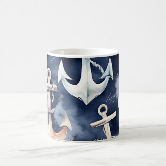 Nautische Seestelle der Wasserfarbe Kaffeetasse (Mittel)