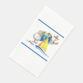 Nautische Segel weg Serviette (Ecke)