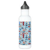 Nautische Segelboote Edelstahlflasche (Links)