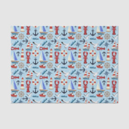 Nautische Segelboote Seidenpapier