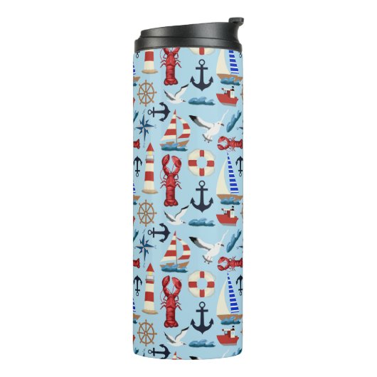 Nautische Segelboote Thermosbecher (Nach links gedreht)