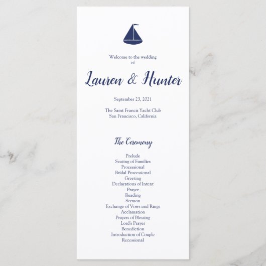 Nautische Segelbootprogramme Programm (Vorderseite)