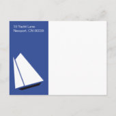 Nautische Segelschiffe Save the Date Veranstaltung Ankündigungspostkarte (Rückseite)