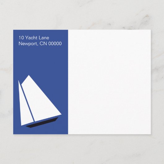 Nautische Segelschiffe Save the Date Veranstaltung Ankündigungspostkarte (Rückseite)