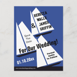 Nautische Segelschiffe Save the Date Veranstaltung Ankündigungspostkarte