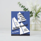 Nautische Segelschiffe Save the Date Veranstaltung Ankündigungspostkarte (Stehend Vorderseite)