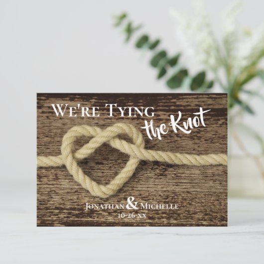 Nautische Seife, Anker Wir binden die Knoten Hochz Save The Date (Stehend Vorderseite)