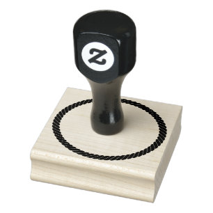 Nautische Seilbahn-Drehung Einfache Cartoon-Rahmen Gummistempel