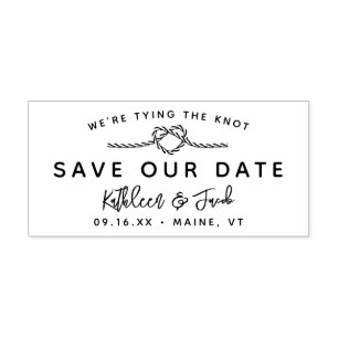 Nautische Seile, die den Knoten Save the Date bind Gummistempel