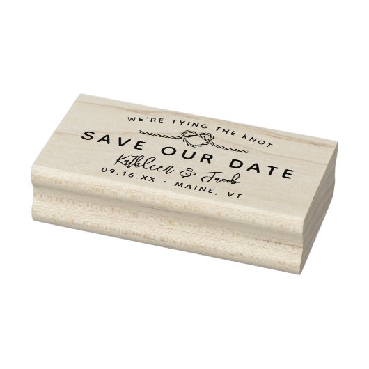 Nautische Seile, die den Knoten Save the Date bind Gummistempel (Stempel)