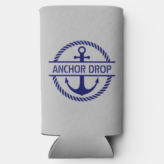 Nautische Seile und Ankermonogramm Selters Dosenkühler (Rückseite)