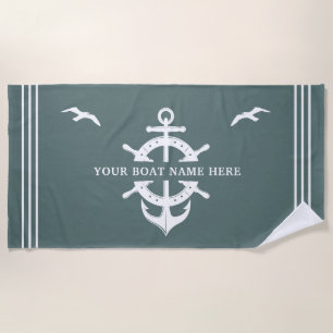 Nautische Seite für den Ankerraum eines Schiffes m Strandtuch
