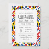 Nautische Signalflagge Geburtstag 2 Einladung (Vorderseite)