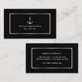 Nautische Silber-Ankerkarte Visitenkarte (Vorne/Hinten)