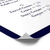 NAUTISCHE SITZPLATTE, ALPHABETISCH POSTER (Ecke)