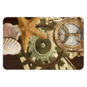Nautische Steampunk Gears Magnet (Horizontal)