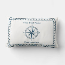 Nautische Stern Custom Boat Name Pillow