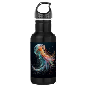 nautische/Strand-/Küstenquallen  Edelstahlflasche