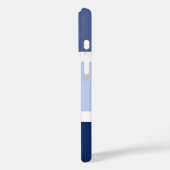 Nautische Streifen blau und weiß Personalisiert Case-Mate iPhone Hülle (Rückseite / Links)