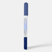 Nautische Streifen blau und weiß Personalisiert Case-Mate iPhone Hülle (Rückseite / Rechts)