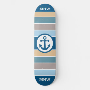 Nautische Streifen für benutzerdefinierte Skateboa Skateboard