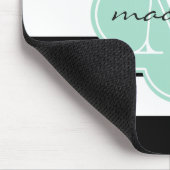 Nautische Streifen für Schwarz und Minze Mousepad (Ecke)