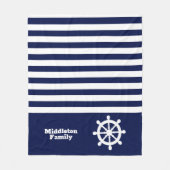 Nautische Streifen - Heimwerkerhintergrund Fleecedecke (Vorderseite)