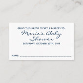 Nautische Streifen Kinderdusche Windelwanne Raffel Begleitkarte (Rückseite)