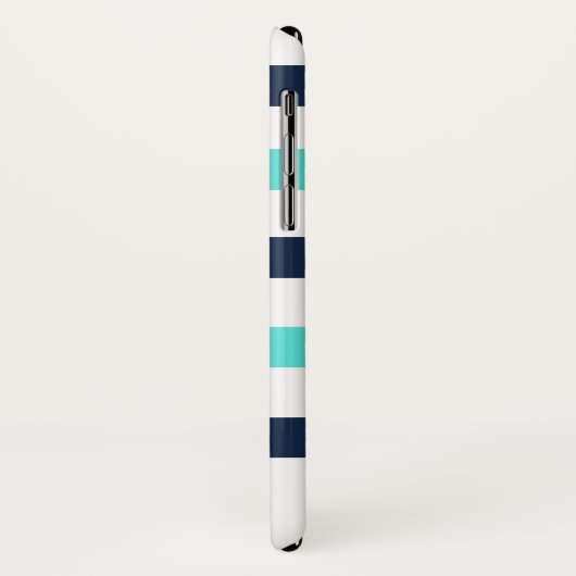 Nautische Streifen-Kompassmonogramm Case-Mate iPhone Hülle (Hinten/Links)