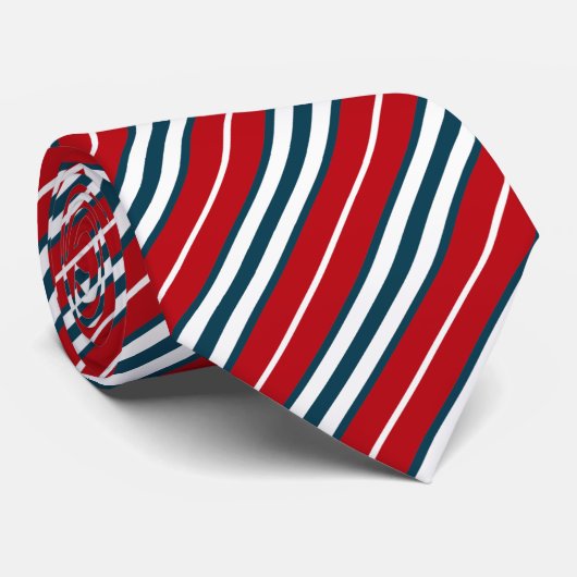 Nautische Streifen Krawatte (Gerollt)