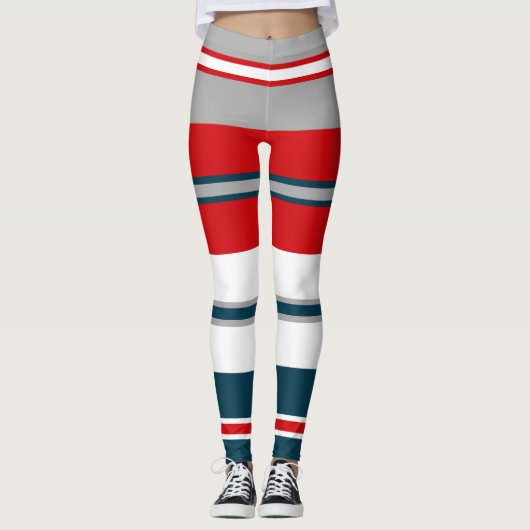 Nautische Streifen Leggings (Vorderseite)