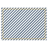 Nautische Streifen Marine und Gold Tischdecke (Vorderseite (Horizontal))