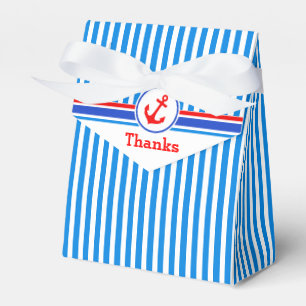 Nautische Streifen mit rotem Anker dank Geschenkbo Geschenkschachtel