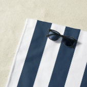 Nautische Streifen | Personalisiertes Ankerlogo Strandtuch (Beispiel)