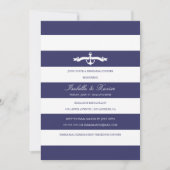 Nautische Streifen | Probe - Abendessen Einladung (Vorderseite)