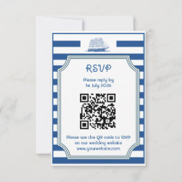 Nautische Streifen - RSVP-Karte RSVP Karte