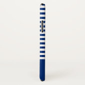 Nautische Streifen+Schiffe Rad blau+weiß Case-Mate iPhone Hülle (Hinten/Rechts)