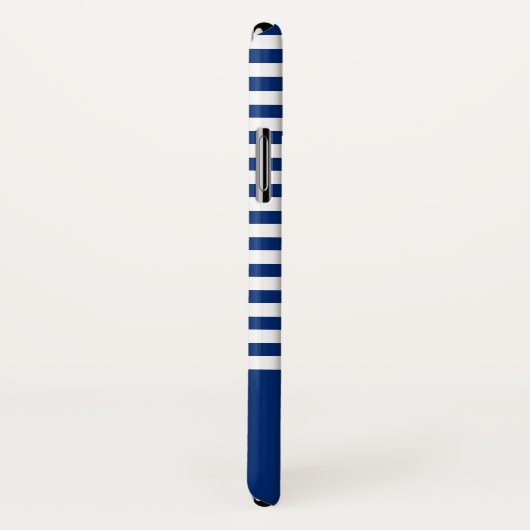 Nautische Streifen+Schiffe Rad blau+weiß Case-Mate iPhone Hülle (Hinten/Rechts)