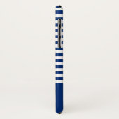 Nautische Streifen+Schiffe Rad blau+weiß Case-Mate iPhone Hülle (Hinten/Links)