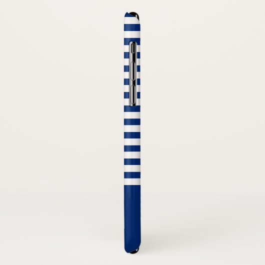 Nautische Streifen+Schiffe Rad blau+weiß Case-Mate iPhone Hülle (Hinten/Links)