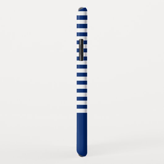 Nautische Streifen+Schiffe Rad blau+weiß Case-Mate iPhone Hülle (Hinten/Rechts)