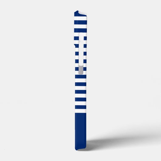 Nautische Streifen+Schiffe Rad blau+weiß Case-Mate iPhone Hülle (Rückseite / Links)