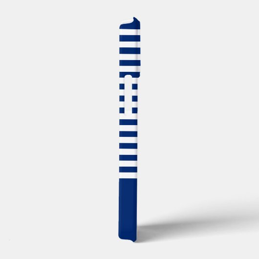 Nautische Streifen+Schiffe Rad blau+weiß Case-Mate iPhone Hülle (Rückseite / Rechts)