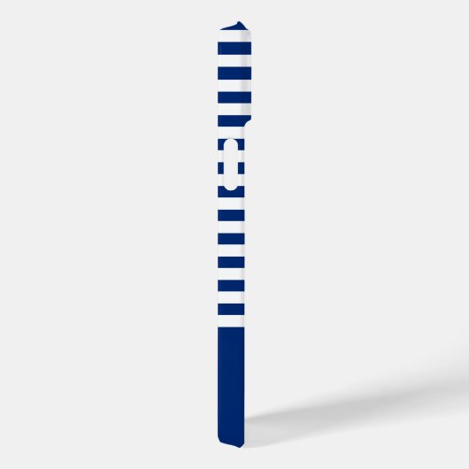 Nautische Streifen+Schiffe Rad blau+weiß Case-Mate iPhone Hülle (Rückseite / Rechts)