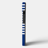 Nautische Streifen+Schiffe Rad blau+weiß Case-Mate iPhone Hülle (Rückseite / Links)