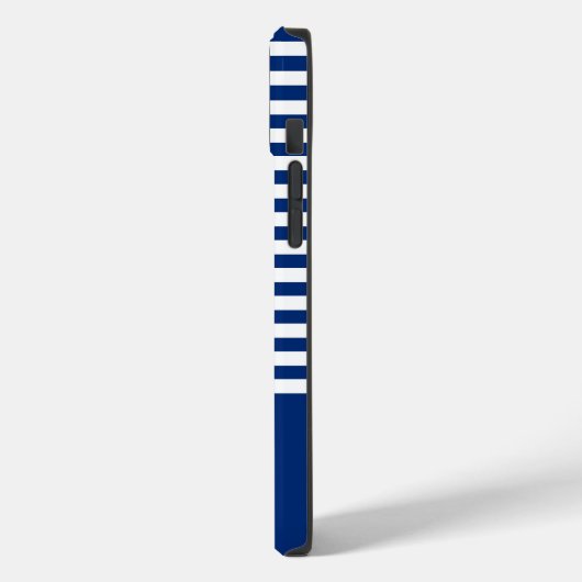 Nautische Streifen+Schiffe Rad blau+weiß Case-Mate iPhone Hülle (Rückseite / Links)