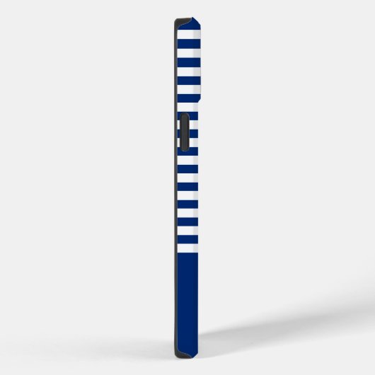 Nautische Streifen+Schiffe Rad blau+weiß Case-Mate iPhone Hülle (Rückseite / Rechts)